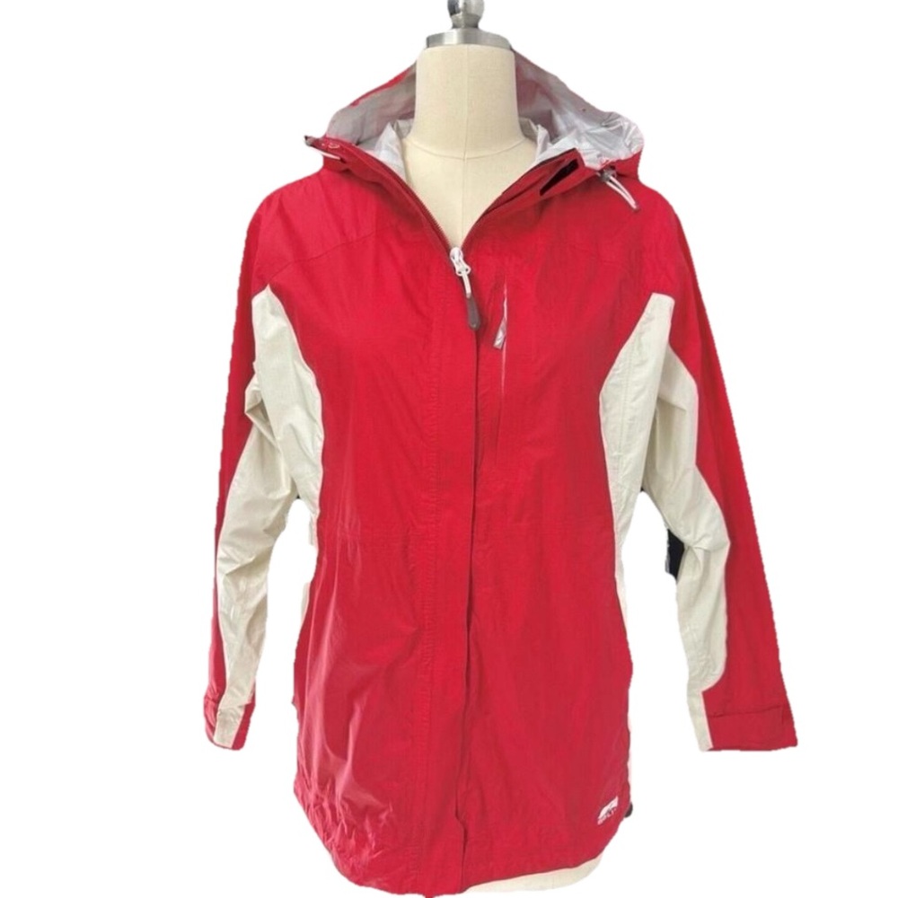 GoLite Womens Jacket  Red Sz Large Kanai Pertex Hooded Waterproof Full Zip Rain